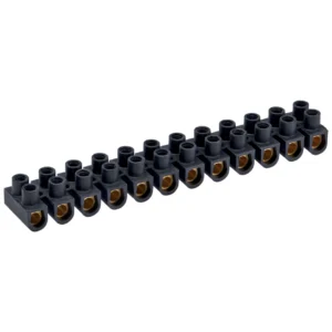 Bizline Terminal Blocks 6mm² Black Polypropylene - 10 Pack