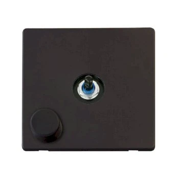 Black 1 Gang 2 Way 100W LED Dimmer Switch Insert