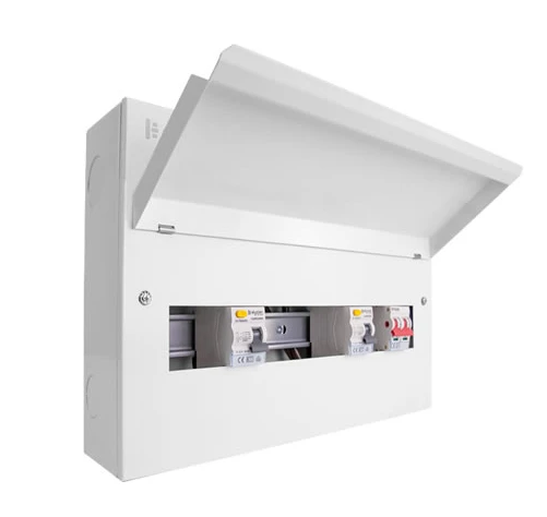 18 Way Unit with 100A Mains Switch + 2 x 80A 30mA RCD (6+6 Free Ways) - Image 2