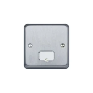 Connection Unit Unswitched Fused Spur Flush 13A Brushed Chrome