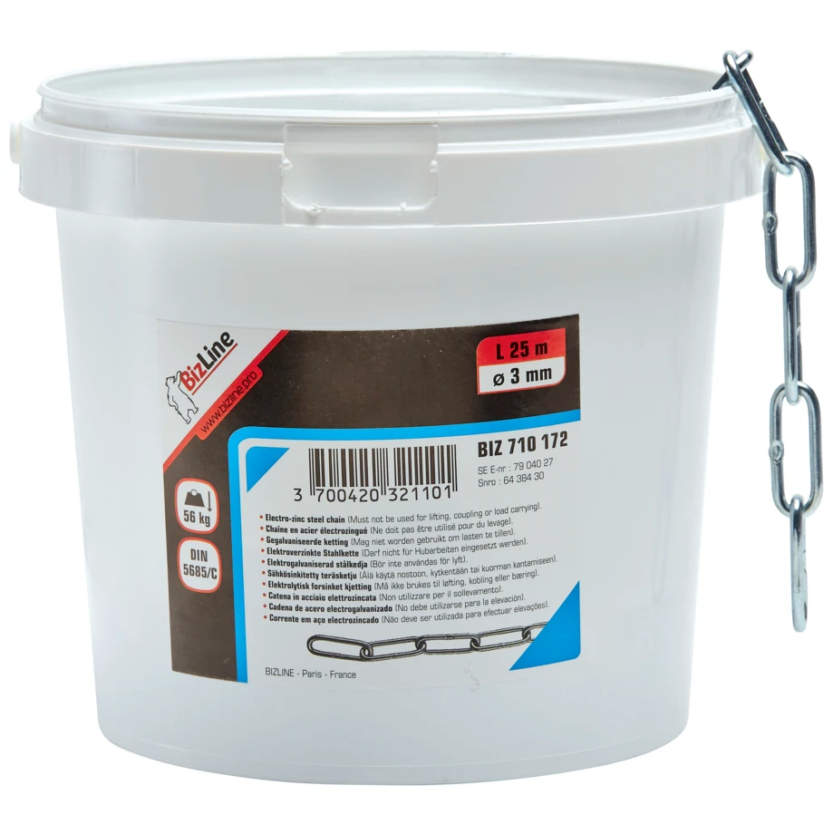 Bizline Chain Zinc Plated Steel 3 mm² 5 m. 112dan