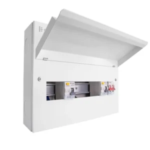 16 Way Unit with 100A Mains Switch + 2 x 80A 30mA RCD (5+5 Free Ways)