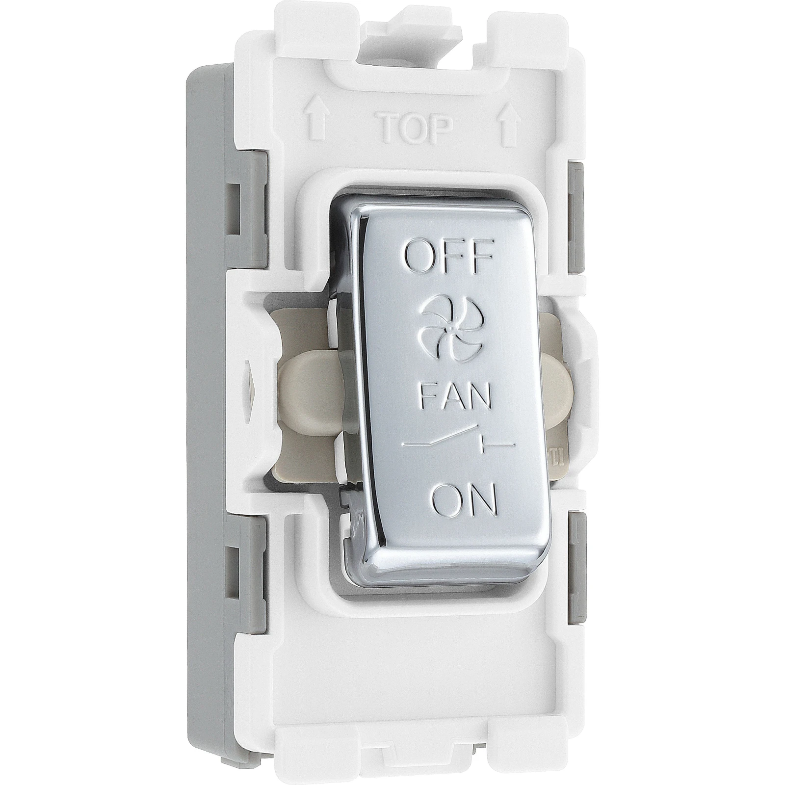 BG RPC15 10A 3 Pole Fan Isolator Grid Switch Polished Chrome - Image 3