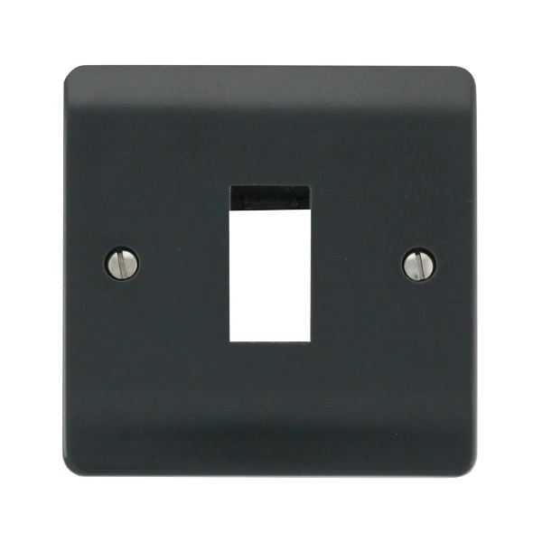 Front Plate 1 Gang 1 Aperture Anthracite Grey - Image 2