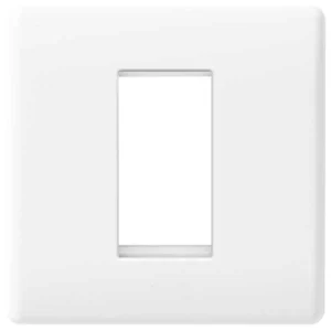 Front Plate 1 Module Grid Square White