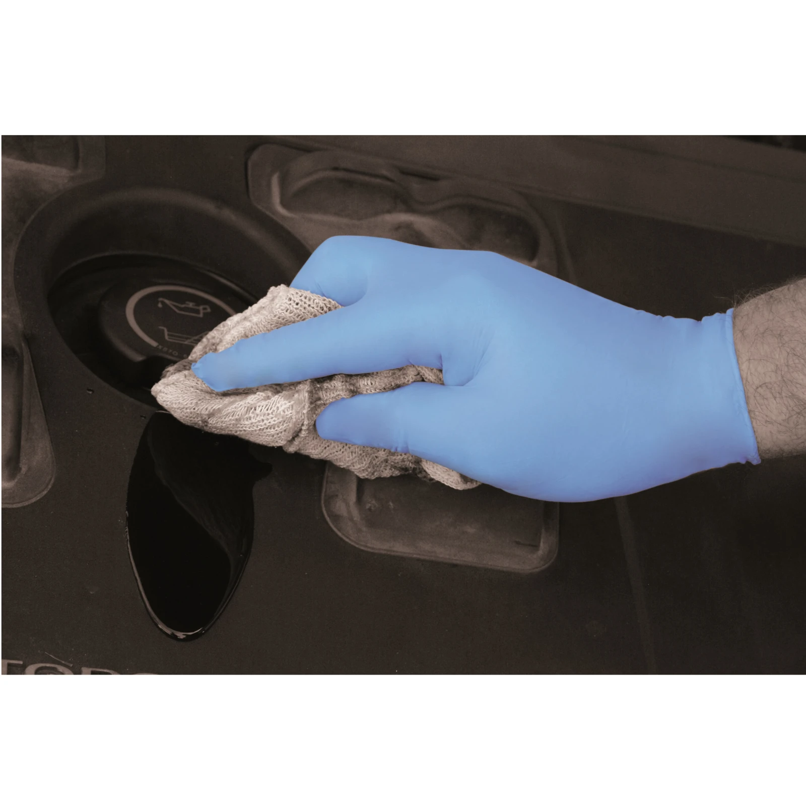 3.5g Blue Nitrile Disposable Glove Powder Free EN455 EN374 Food Approved Size S