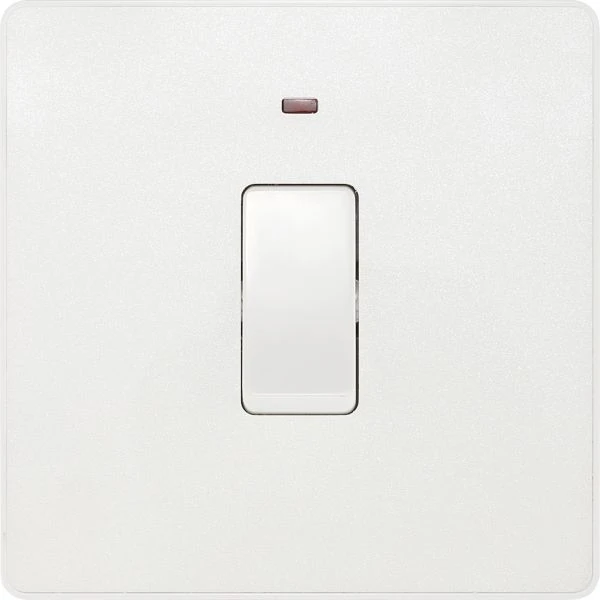 BG Evolve PCDCL31W 20A Double Pole Switch + LED Pearlescent White - Image 3