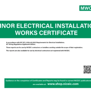 Minor Electrical Installation Works Certificate