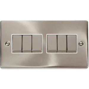 Click VPSC416WH Plate Switch 6G 2W 10A SC