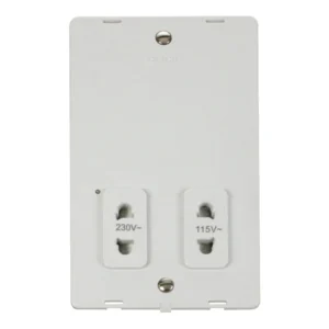 Socket Interior Shaver 115/230V Polar White