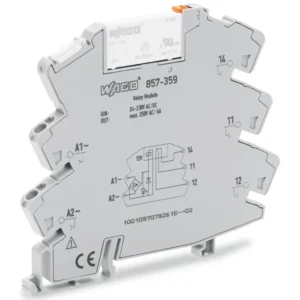 Wago Relay Module Nominal Input Voltage: 24 … 230 V Ac/Dc 1 Changeover Contact Limiting Continuous Current: 6 A Yellow Status Indicator Module Width: 6 Mm