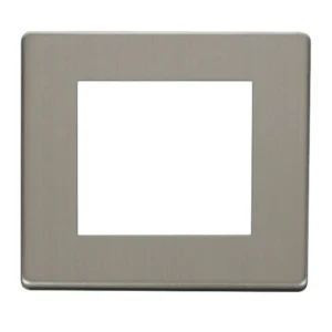 Front Plate 1 Gang 2 Media Module Stainless Steel