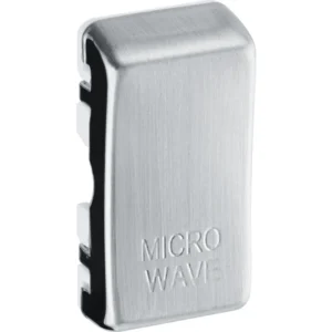 Brushed Steel Nexus Grid Embossed Microwave Rocker