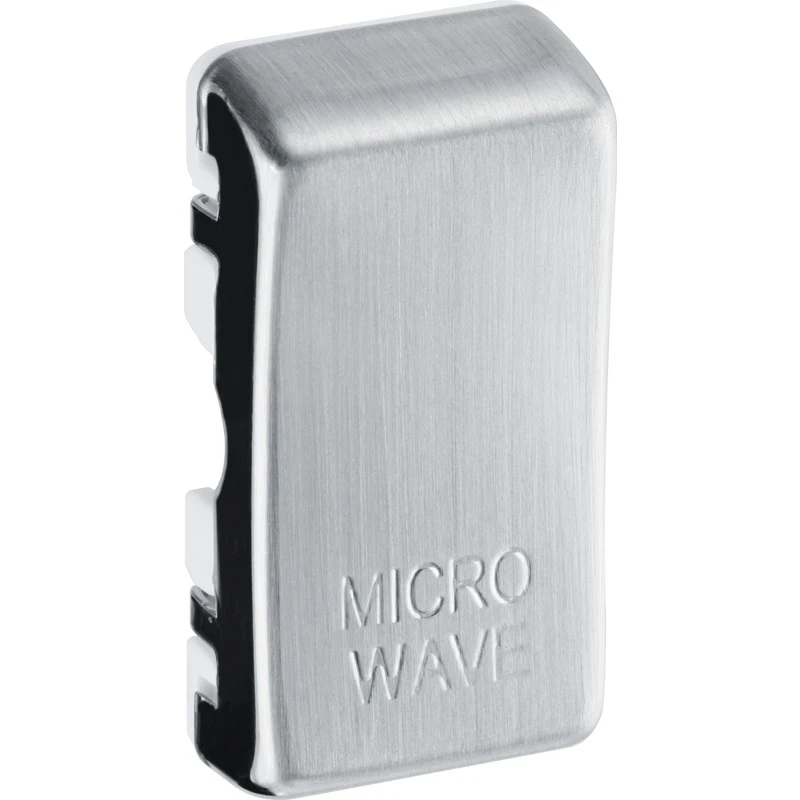 Brushed Steel Nexus Grid Embossed Microwave Rocker - Image 3