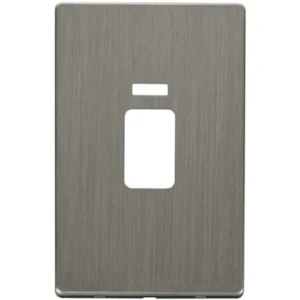 Front Plate 2 Gang DP Switch Neon 45A Stainless Steel