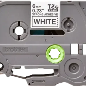 Brother Pro Tape TZE-S211 Strong Adhesive Tape Black On White 6mm