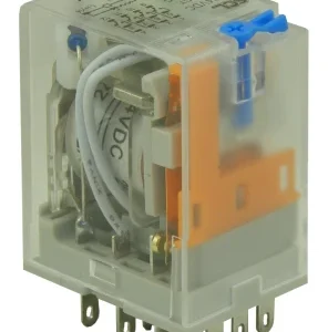 5 Amp 4 Pole 14 Pin Plug In Relay 24Vdc With Test Button, Flag & Led Indicator
