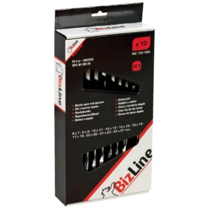 Bizline Set of 10 Open End Wrenches 6 x 7mm-24 x 26mm