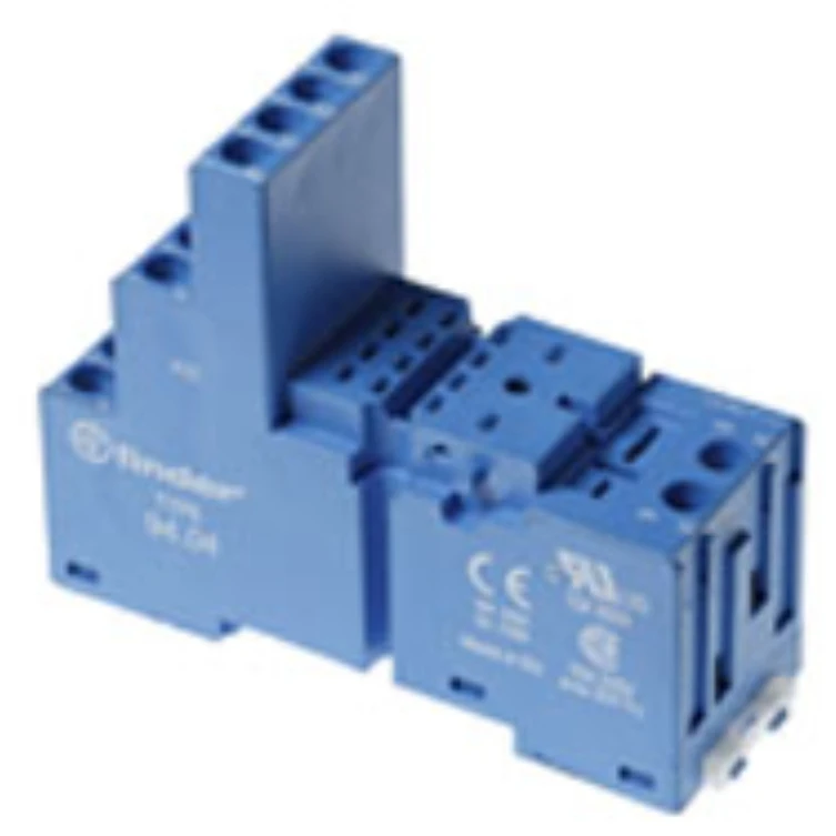 Socket Screw Terminal Din Rail IP20 10A 250V Blue 4P - Image 2