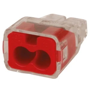Connector In-Sure Push-In Wire 2 Port Red