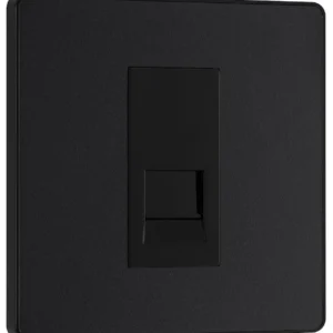 BG Evolve, Matt Black, Single Master Telephone Socket, Screw Type