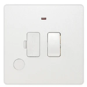 BG Evolve PCDCL52W 13A Switched Spur with LED & Flex Outlet Pearlescent White