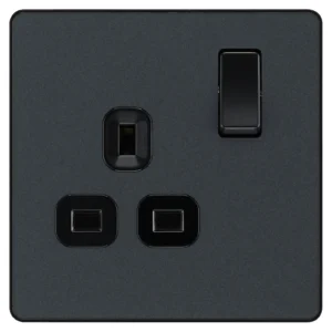 BG Evolve PCDMG21B 1 Gang Switched Socket Matt Grey