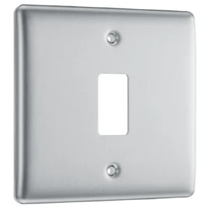 BG RNBS1 1 Gang Grid Plate Brushed Stainless