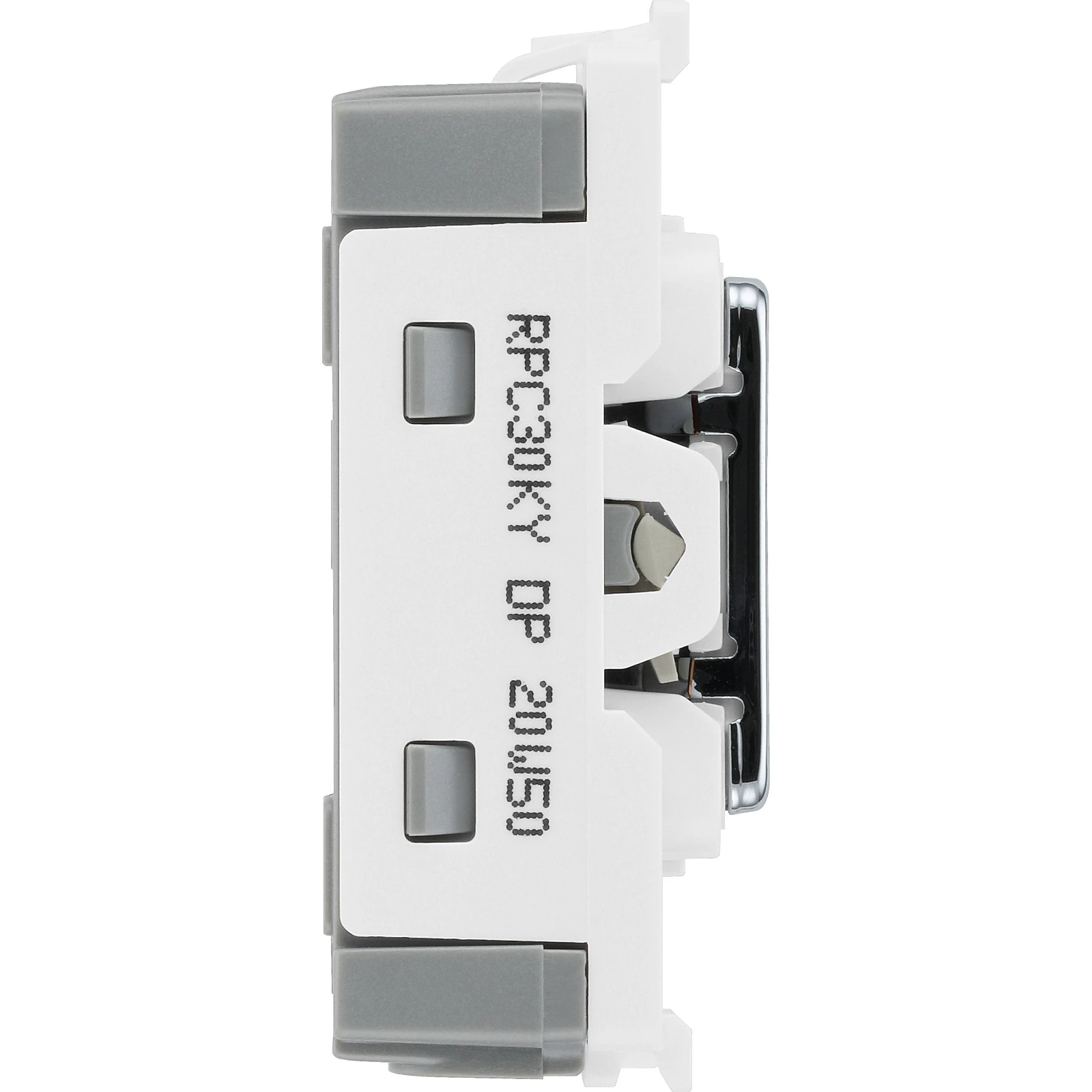 BG RPC30KY 20A DP Grid Switch - Secret Key Polished Chrome - Image 2