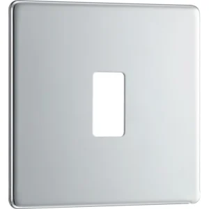 BG 2 Module Screwless Flatplate Polished Chrome Front Plate