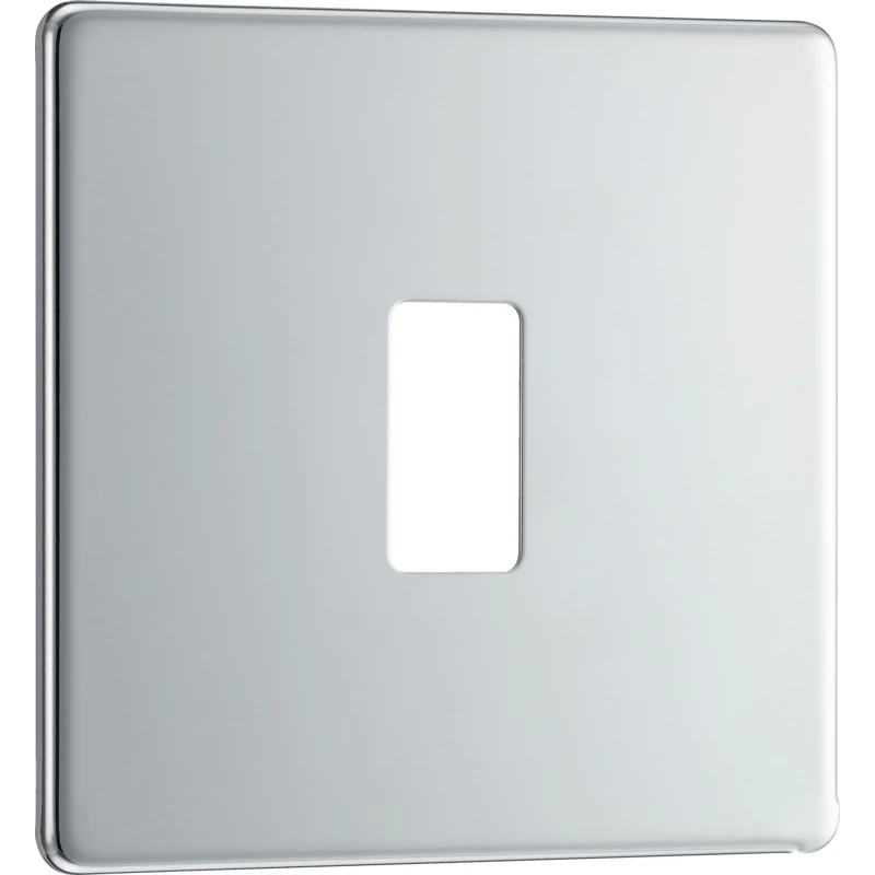 BG 2 Module Screwless Flatplate Polished Chrome Front Plate - Image 3