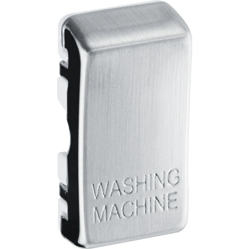 Brushed Steel Nexus Grid Embossed Washing Machine Rocker - Image 2