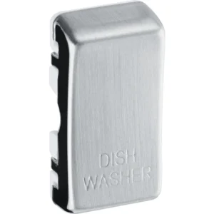 Brushed Steel Nexus Grid Embossed Dish Washer Rocker