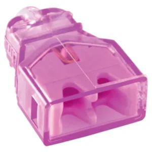 Bizline Christa'l Mini Push-in Wire Connector 2 Way 24A for up to 2.5mm Cables - Pink - Pack of 100