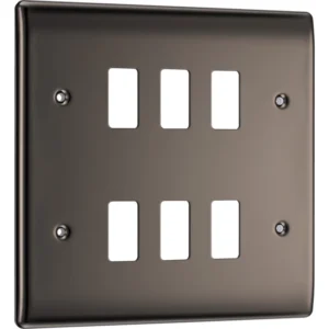 BG Nexus Metal 6 Module Black Nickel Front Plate