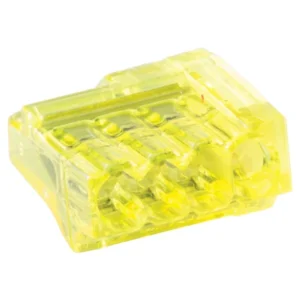 Bizline Christa'l Push-in Wire Connector 4 Way 24A for up to 2.5mm Cables - Yellow - 100 Pack