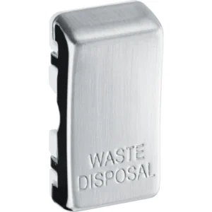 Brushed Steel Nexus Grid Embossed Waste Disposal Rocker