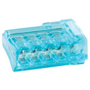 Bizline Christa'l Push-in Wire Connector 5 Way 24A for up to 2.5mm Cables - Blue - Pack of 50