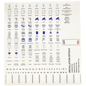 Self Adhesive Write On Vinyl Consumer Unit Labels