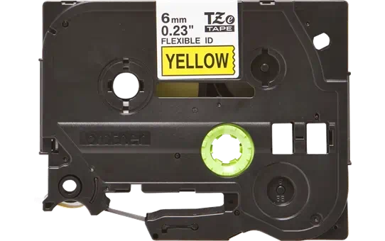 Pro Tape Flexible ID Tape Black On Yellow 6mm - Image 2