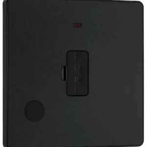 BG Evolve, Matt Black, 13A Unswitched Fused Connection Unit