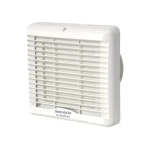 Vent Axia 459123A Fan Lo-Carbon VA150P Shutter 150mm 7.5W White + Pullcord IP44