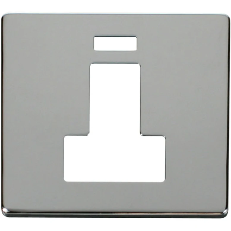 Polished Chrome 13A Double Pole Switched Fused Connection Unit With Neon Cover Plate - Image 2