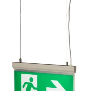 Blade Dual Test 4W Suspended Exit Sign Ip20 White