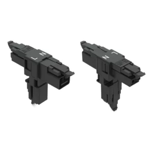 Wago T-Distribution Connector 2-Pole Cod. A 1 Input 2 Outputs 3 Locking Levers For Flying Leads Black