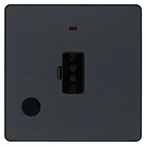 BG Evolve PCDMG54B 13A Unswitched Fused Spur with LED & Flex Outlet Matt Grey