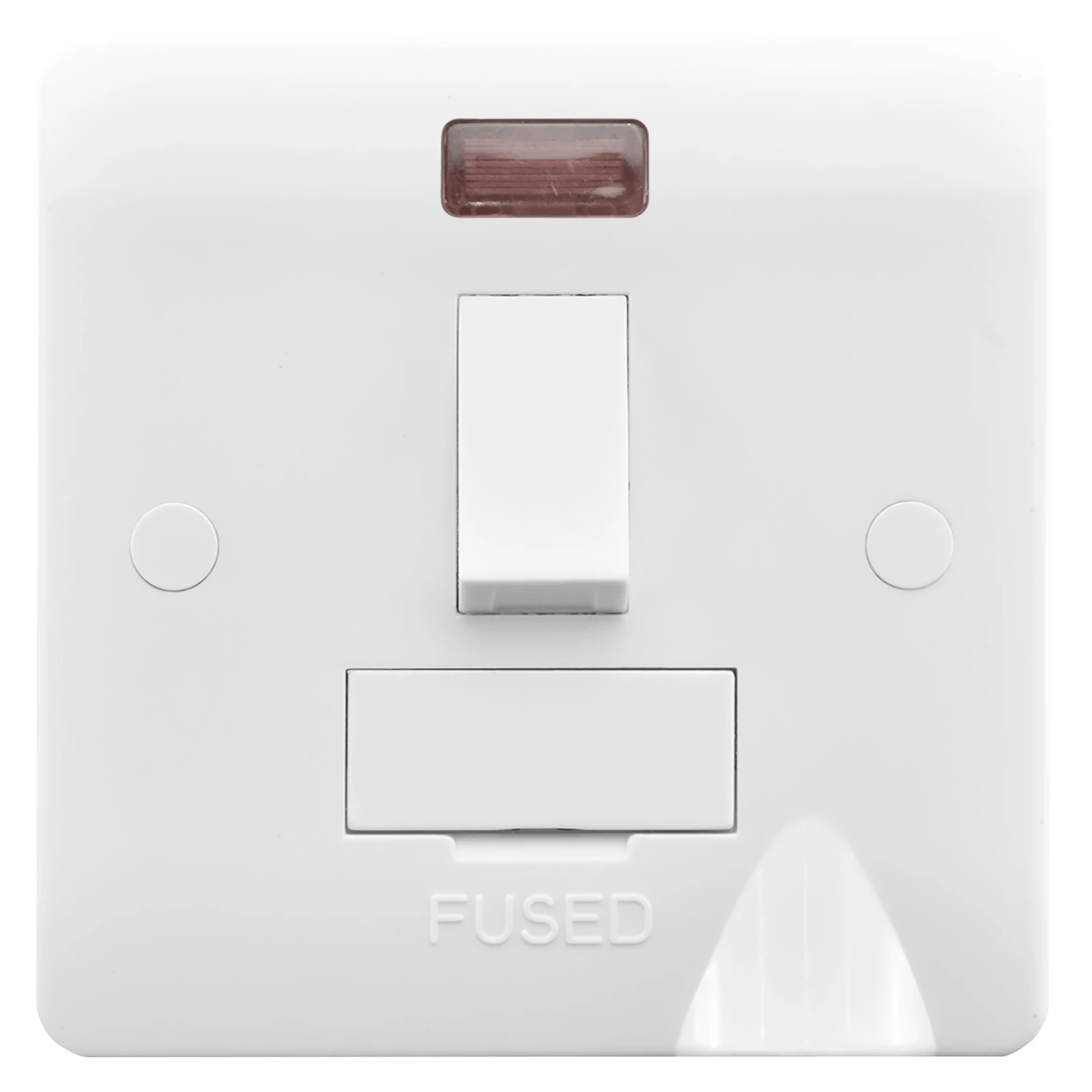 Verve HM2076 13A Switched Fused Spur Connection Unit White c/w Neon Indicator & Flex Outlet