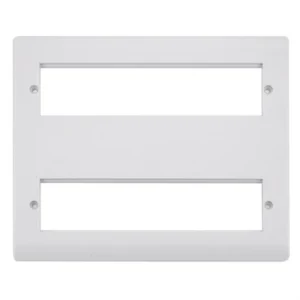 Front Plate 2X8 Apertures&Yoke White Large Unfurnished