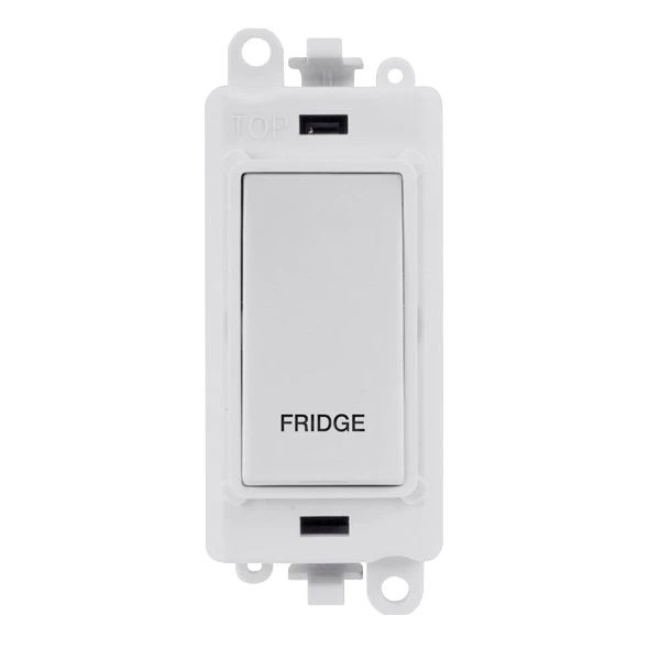 Click Gridpro Switch DP Module - White Insert 20AX White Printed Fridge