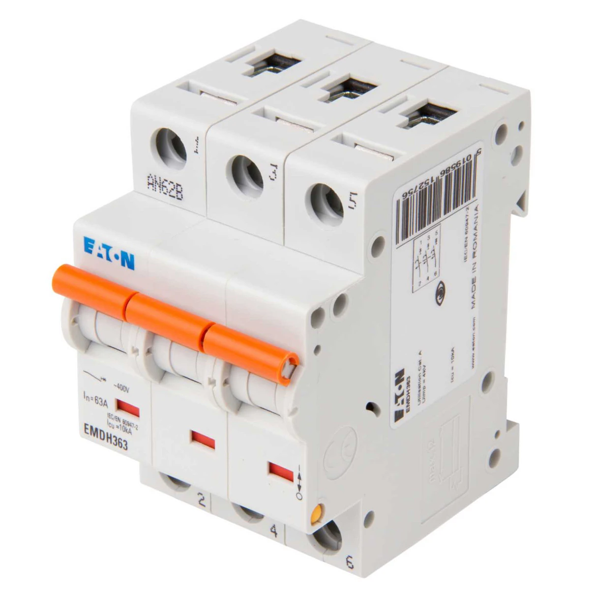 Eaton MCB Triple Pole Type D 63A 10/15kA - Image 2